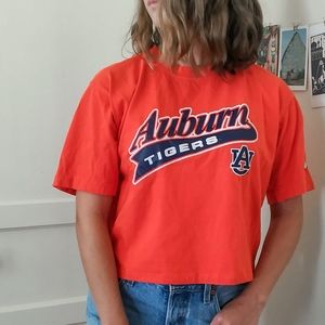 Auburn collegiate sports crop top.